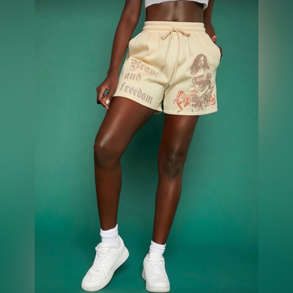 Brave and Freedom Graphic Track Shorts